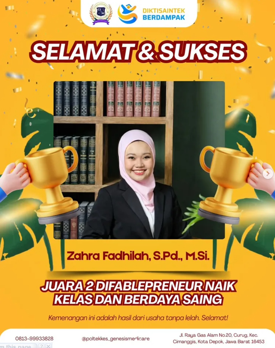 Juara 2 dalam lomba Difablepreneur